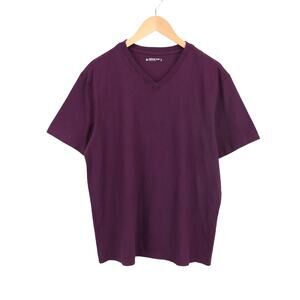 NWOT American Giant Men's Premium 100% Cotton Slub V-Neck Tee Grape Purple Large
